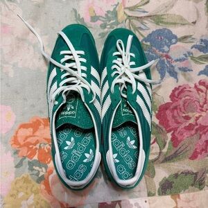 Adidas green and White Sneakers
